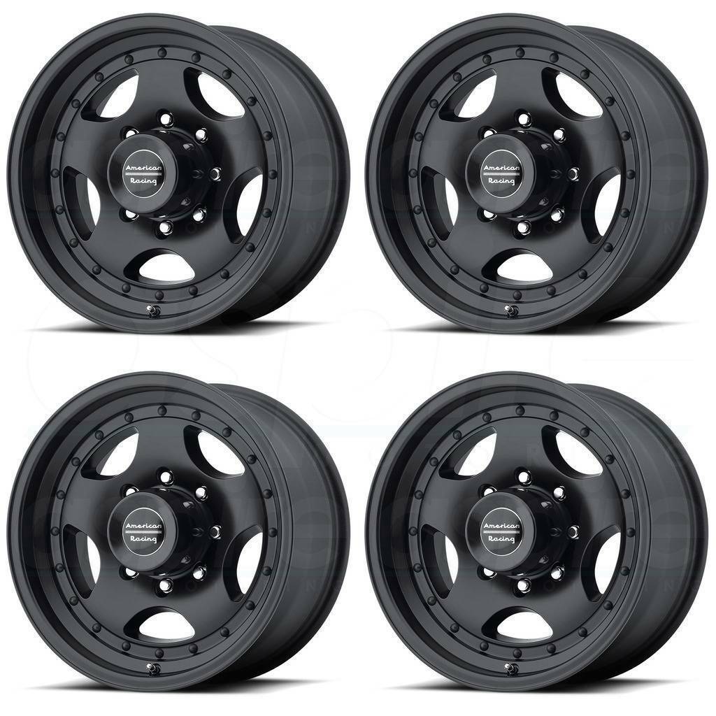 15x8 American Racing AR23 6x5.5/6x139.7 -19 Satin Black Wheels Rims Set ...