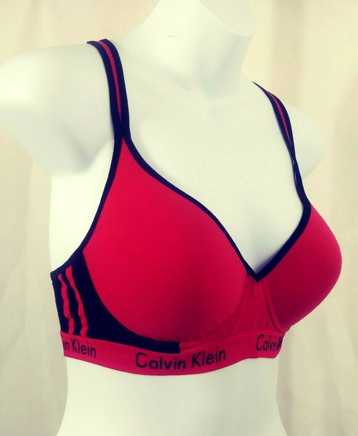 red calvin klein sports bra