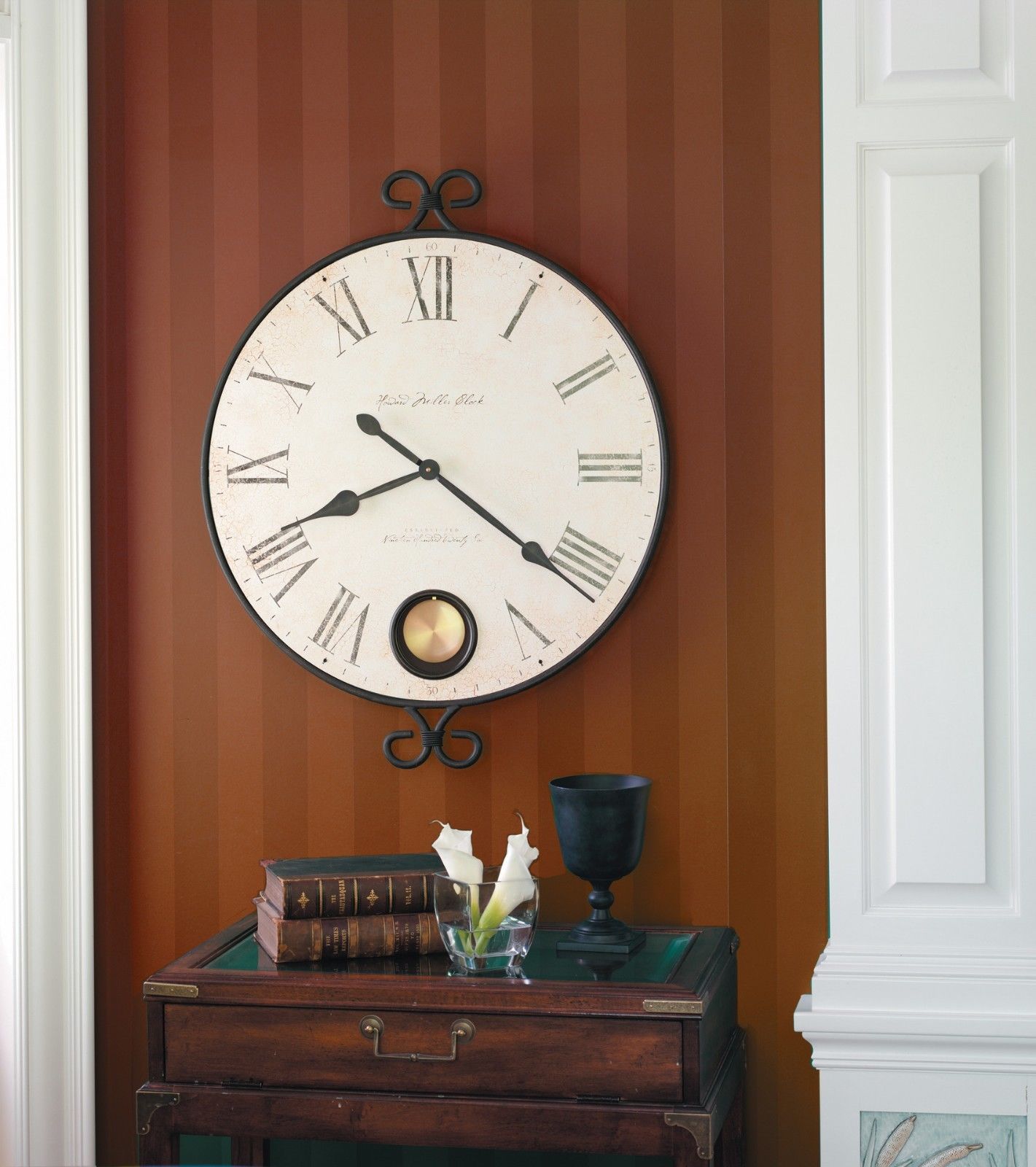 JENKINS-HOWARD MILLER TWO SIDED SOFA TABLE MANTEL CLOCK 635-155