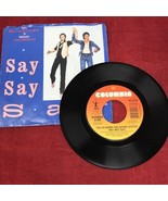 Paul McCartney &amp; Michael Jackson Say Say Say VTG 45 Record Ode To A Koal... - $7.43