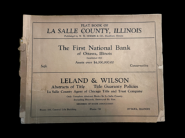 1920s LaSalle County Illinois Plat Book Map Ottawa Hixson First National Bank image 3