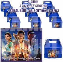 Aladdin Movie Jasmine Party Favor Boxes Thank you Decals Stickers Loots ... - $24.70