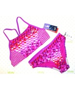 ❤ SPEEDO Electric Violet Girls Sz 16 Swimsuit 2 Parts Set No-Wedgie NEW! - $25.37