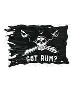 &quot;Got Rum&quot; - Pirate Flag Printed Vinyl Decal Sticker - Car Truck Boat Cooler - $5.99+