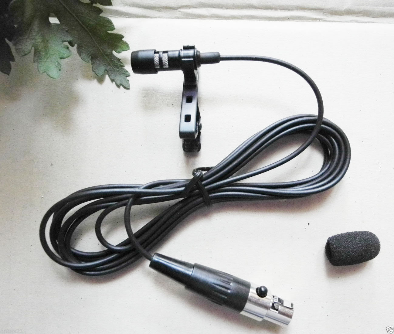 Tie Clip Lapel Voice Lavalier Microphone For AKG Wireless (XLR mini 3