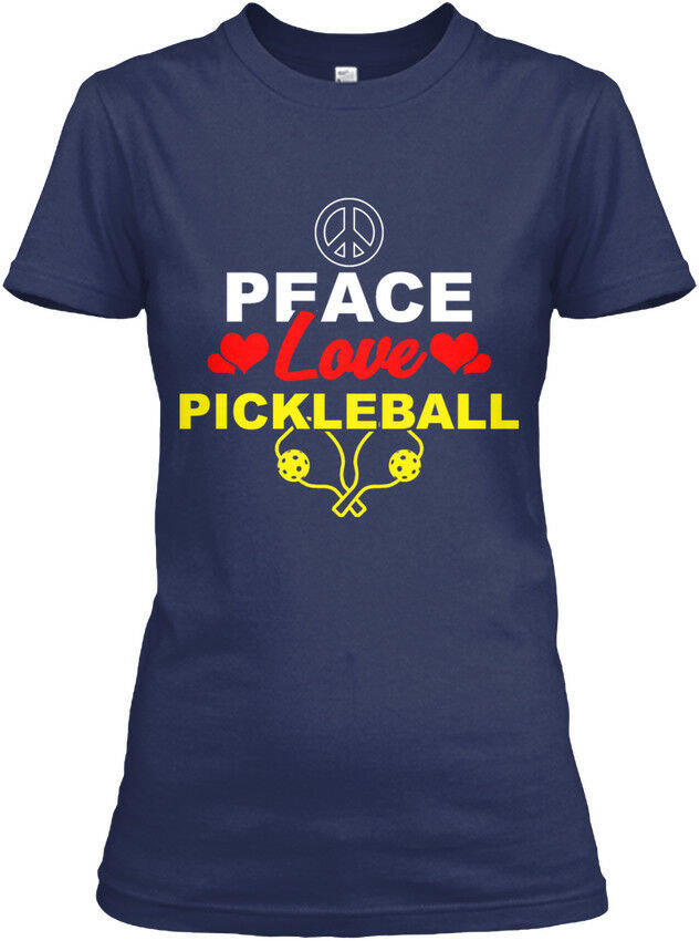 Funny Pickleball Perfec 1 Peace Love Gildan Women"s Tee TShirt