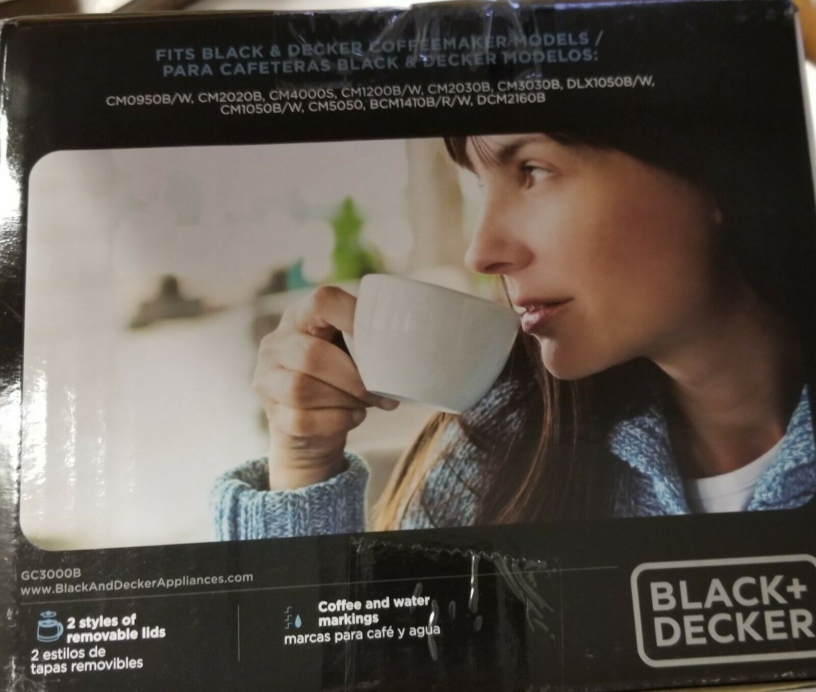 Black & Decker GC3000B Coffee Pot 12Cup Replacement Carafe, Black