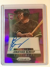 2014 Panini Prizm Baseball Purple Prizm Rc Autograph Jonathan Schoop #/99 - $24.11