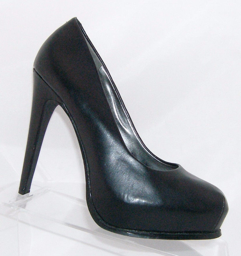 Simply Vera by Vera Wang 'Dali' black leather slip platform heel pump ...