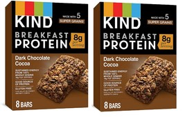 KIND Breakfast Protein Bars, Dark Chocolate Cocoa, Gluten Free  16 Count 2 Boxes - $28.66