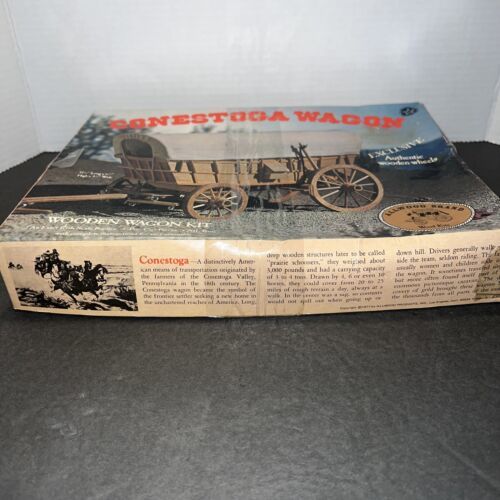 Allwood Brand Wooden Conestoga Wagon Model Kit 5012 Precut Pieces 16th