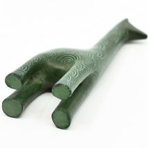 Vaneal Group Hand Carved Dyed Kisii Soapstone Green Giraffe Figurine Kenya image 4