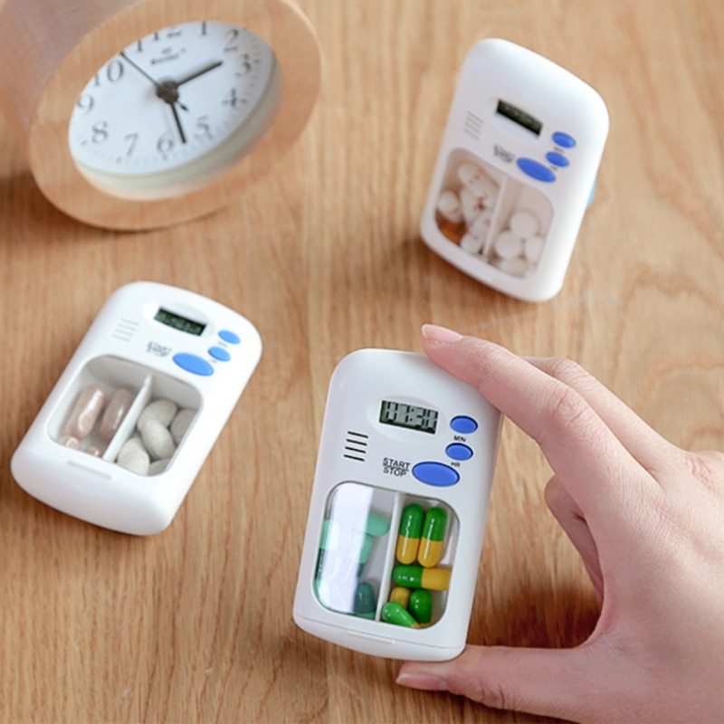 Mini Portable Pill Box With Alarm Reminder Never Miss Medicine w/ Alarm Timer Pill Boxes