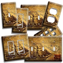 Pirate Ship Treasure Map Light Switch Outlet Wall Plate Boys Room Bedroom Decor - $11.99+