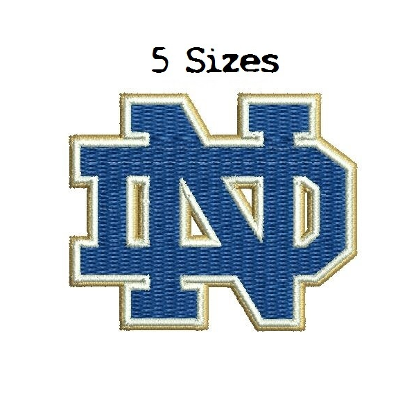 Notre Dame 5 sizes Digitized filled embroidery design Digital Download
