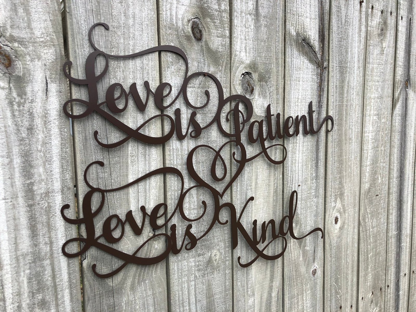 Love is Patient - Love is Kind - Metal Wall Decor ...