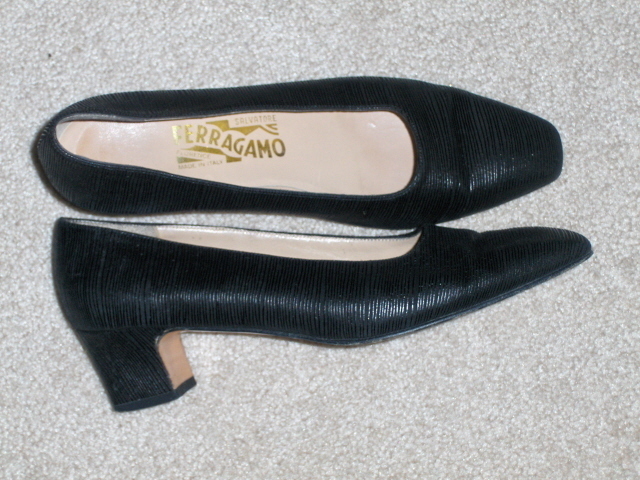 Salvatore Ferragamo Italy Black Heel Shoes 8 - Heels