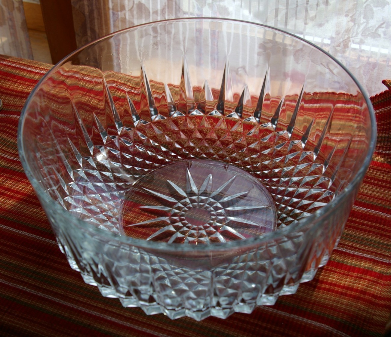 Arcoroc USA Diamant Clear Glass Serving Bowl J.G. Durand, Cristal d