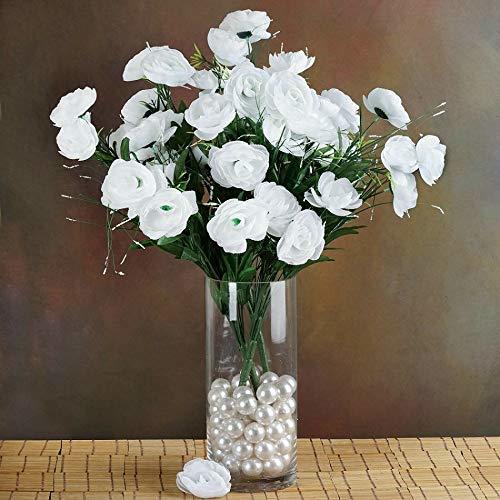 72 PCS Artificial Ranunculus Flowers for Wedding Supplies Party 4 Bushes TkFavor - $53.46