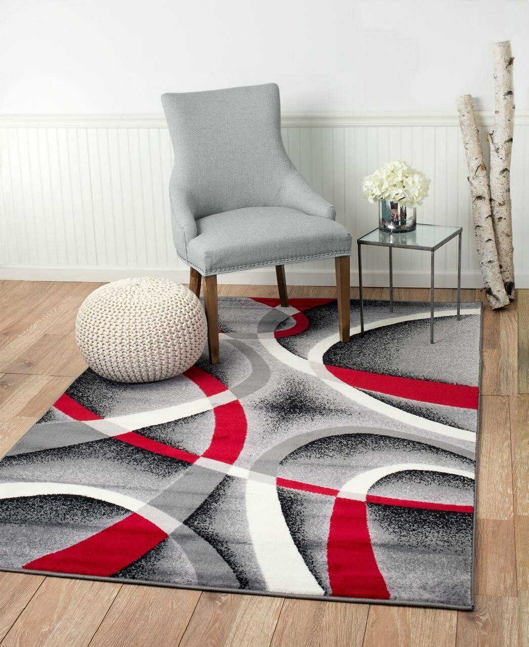 Area Floor Rug Carpet 7' 4" 10' 6" Bold Abstract Modern Contemporary