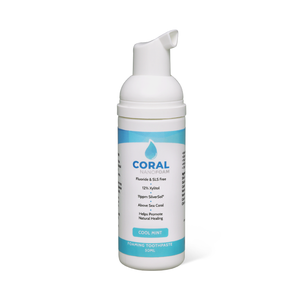 Coral Nano Foaming 50ml Toothpaste Fluoride Free All Natural Sensitive