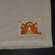 Disney Baby Tigger Baby Blanket White Sherpa Fleece Orange Ladybugs Peek... - $49.45