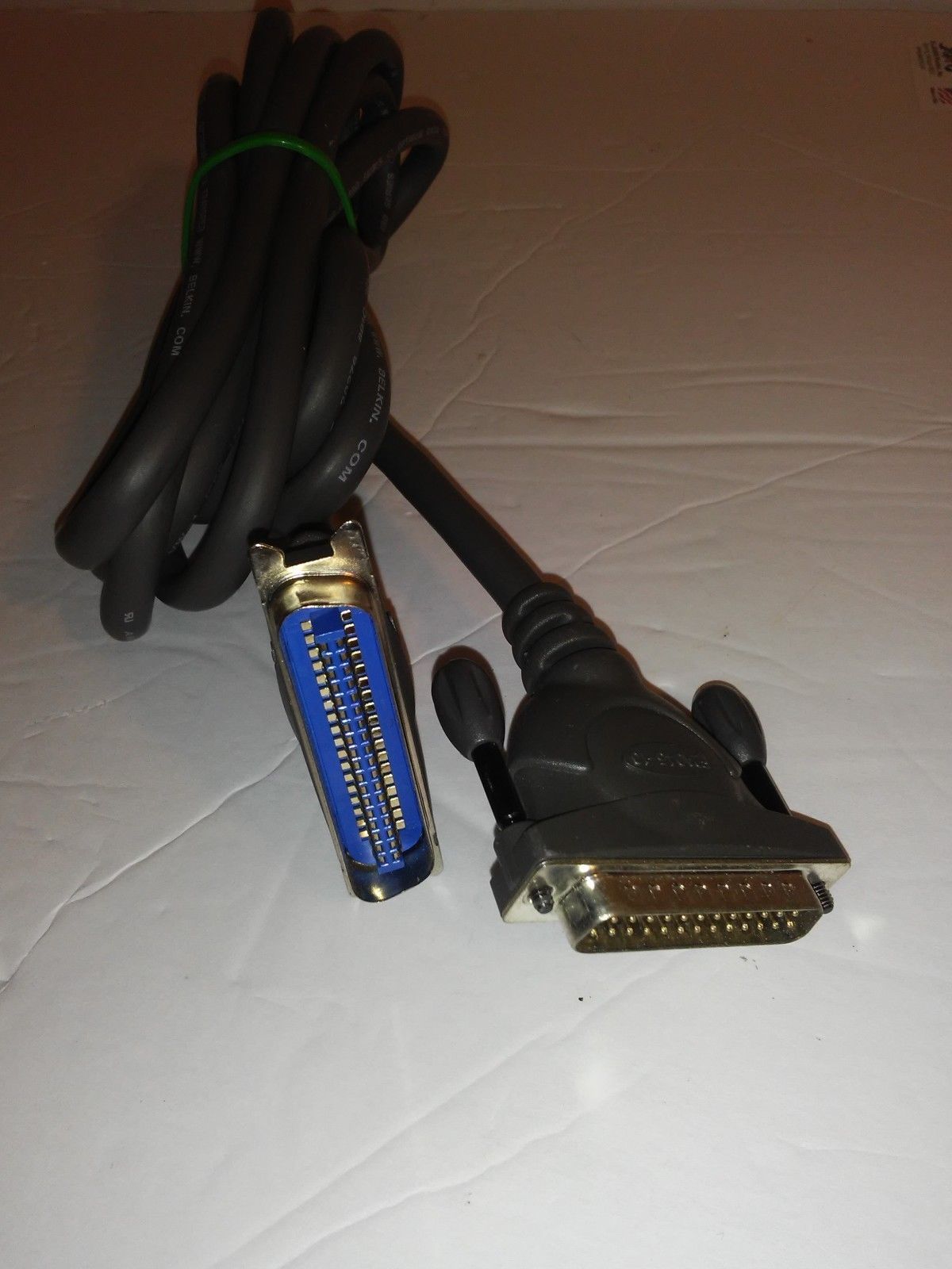 1x Vtg Belkin 10'ft Parallel Computer Printer Cable 25 pin Male to Centronics 36 