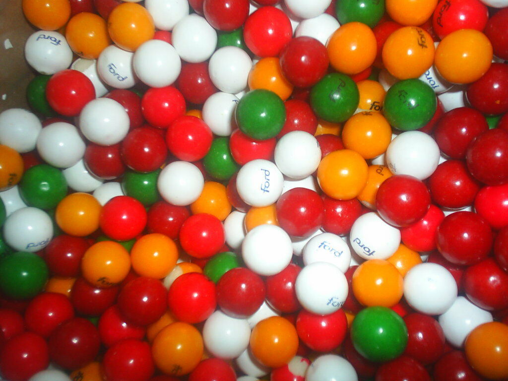 FORD BRANDED GUMBALLS New real 5 lbs bag BUY NOW No LIC. C@@L made in ...