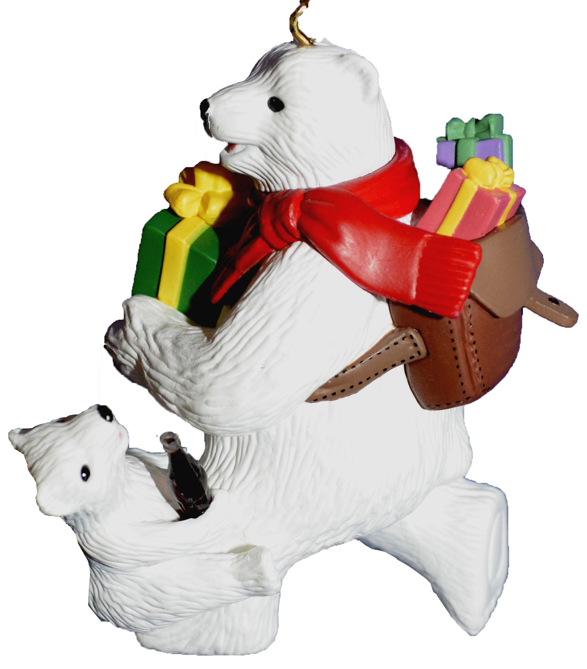 CocaCola Polar Bear & Cub Collection Ornament 3" Rare Find Bears