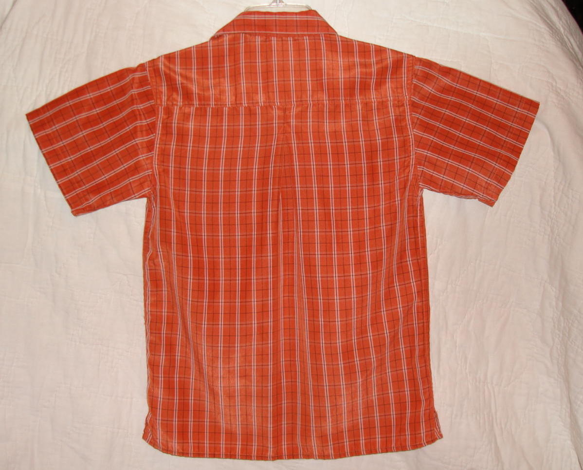 George Dress Shirt Boys Short Sleeve Orange Black Med 8 10 - Tops ...