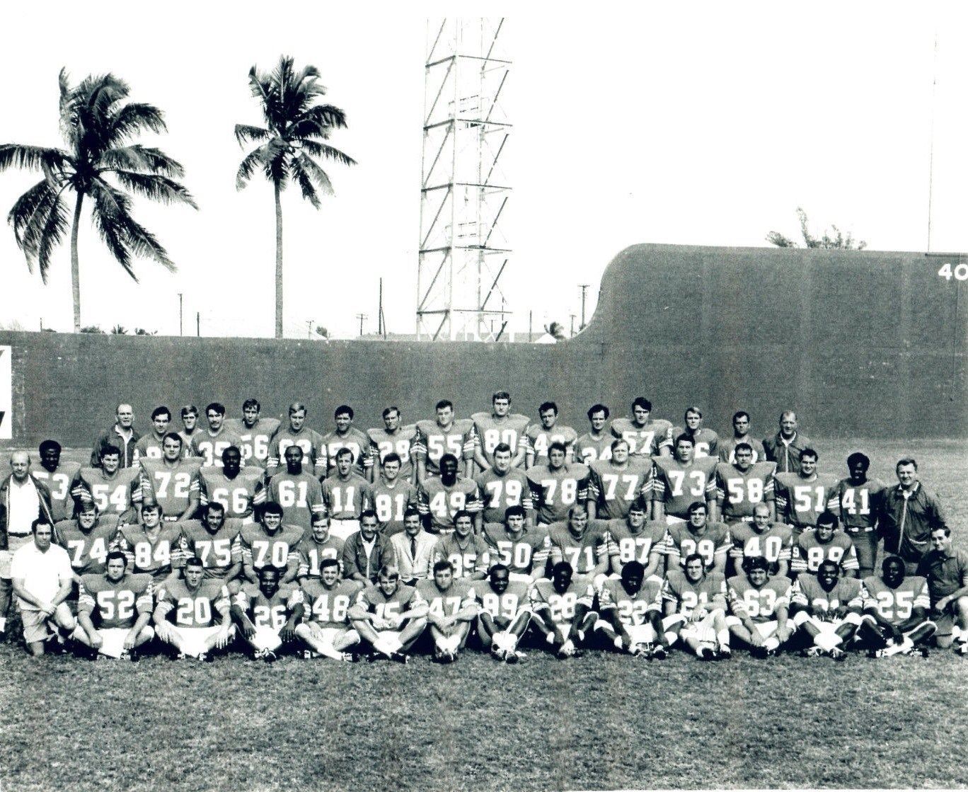 1969 MIAMI DOLPHINS 8X10 TEAM PHOTO PICTURE NFL FOOTBALL FootballNFL