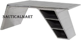 NauticalMart Aviator Wing Desk Vintage Aluminium Table Mid Century Aviation Furn