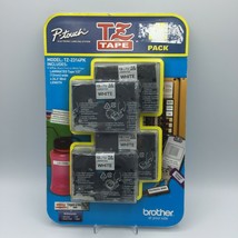 Brother P-touch Tz Tape 4 Pack Black Print White Tape Laminated Tape TZ-2314PK - $29.69