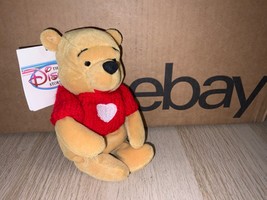 Pooh bean bag Valentines Day Pooh with red sweater heart - $14.99