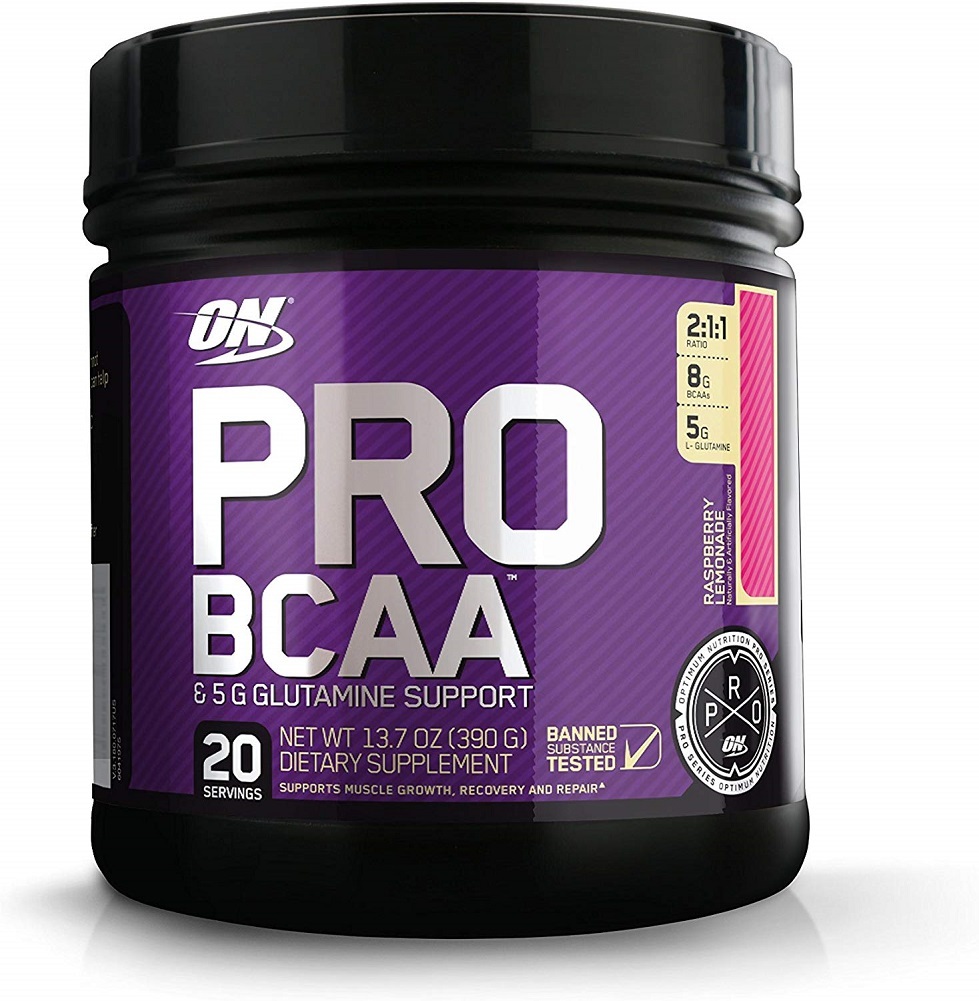 OPTIMUM NUTRITION Pro BCAA Powder with Glutamine, Raspberry (Packaging
