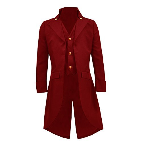 COSSKY Boys Gothic Tailcoat Jacket Steampunk Victorian Long Coat ...