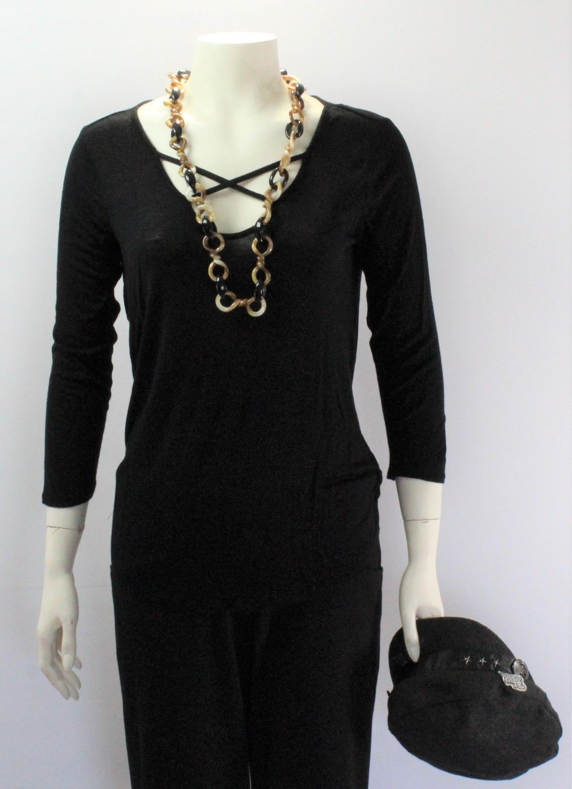 Women's Mudd Black Criss Cross Long Sleeve Top Shirt - $19.80