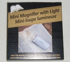 Mini Magnifier with Light and Carrying Case Batteries Not Included - $1.99