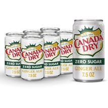 Canada Dry Zero Sugar Ginger Ale 7.5 oz Mini Cans (Pack Of 6) - $16.78