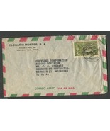 1930s Canceled Mexico Air Mail Envelope with 1 stamp YT:MX PA64 - $7.50