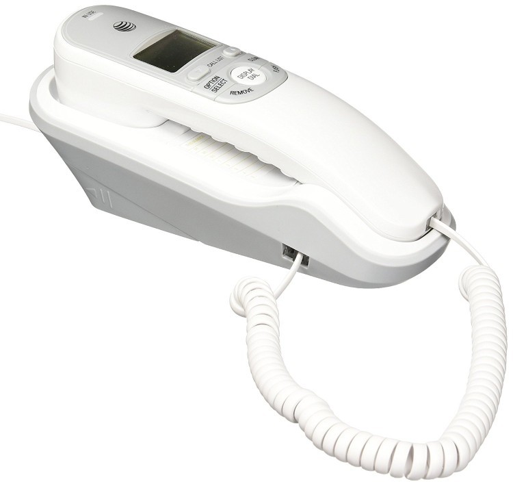 Corded Telephones For Home Landline Handset White Caller ID Wall Mount ...