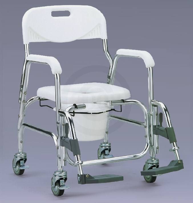 NOVA Shower Chair Commode Rolling Wheelchair Footrests Other