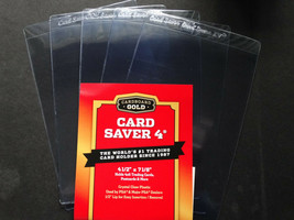 5 New Cardboard Gold Card Saver 4 Semi Rigid For PSA BGS Grading Submiss... - $8.95