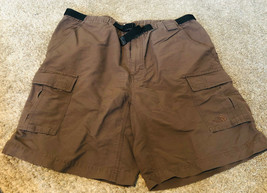 The North Face Mens Nylon Army Brown Belted Hiking Shorts Size Xl (A1) - $27.71