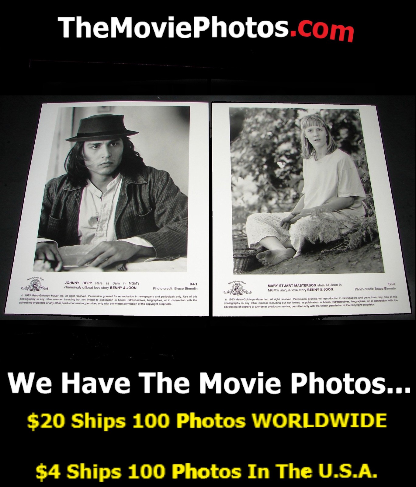 2 1993 Benny Joon Movie Press Photos And 50 Similar Items