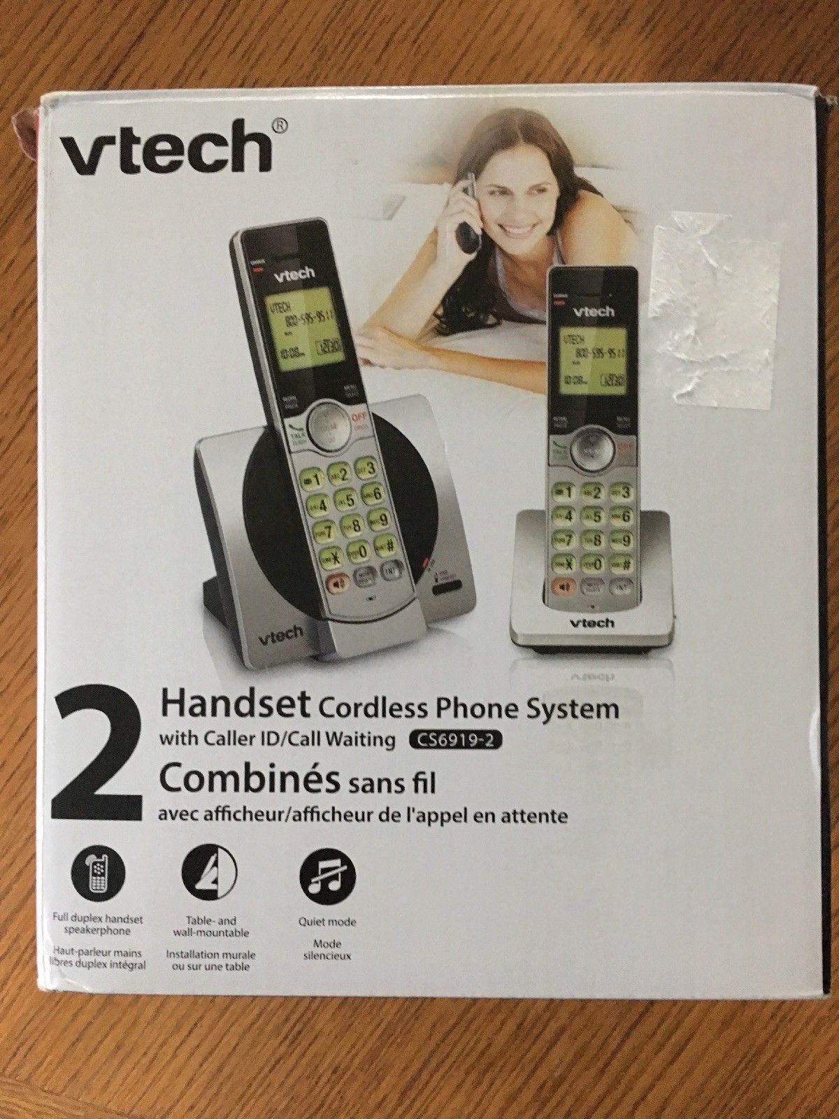 Primary image for VTech CS6919-2 DECT 6.0 Cordless Phone with 2 Full Duplex Handsets - Silver