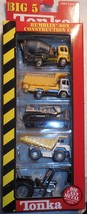 1999 Maisto Tonka Big 5 "Rumblin Son Construction Co." 1/64 Scale Trucks IOB - $15.00