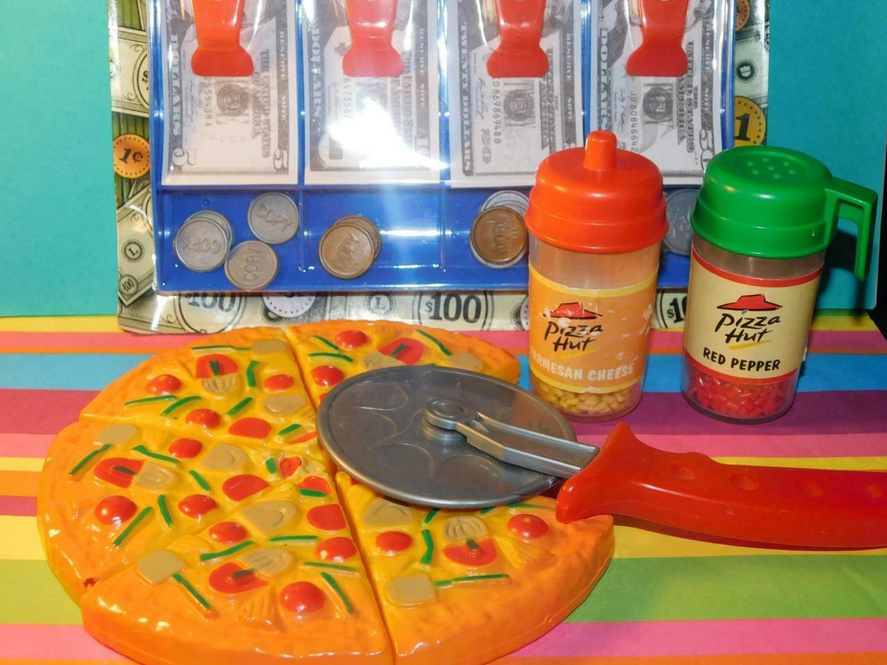 VINTAGE Faux Food Pizza Hut Red Pepper Parmesan Cheese Shakers Whole Pizza Cuttr Kitchens