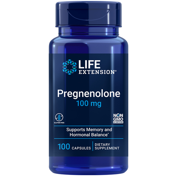 Pregnenolone 100mg - 100 Caps Life Extension