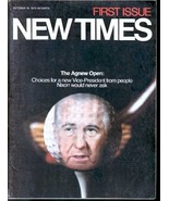 NEW TIMES 10/19/1973-#1-AGNEW CVR-NIXON FN - $43.46